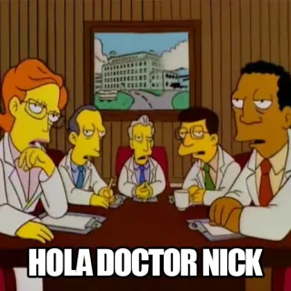 👋 Dr. Nick The Simpsons HOLA DOCTOR NICK simpson, dottore, nick, commedia, cartoni animati telegram sticker