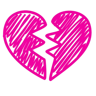 💔 złamaneserce, smutek, miłość, związek, rozstanie, różowy whatsapp sticker