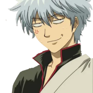 😏 Sakata Gintoki Gintama Anime, Postać, Gintama, Sakata Gintoki, Komedia, Manga whatsapp sticker