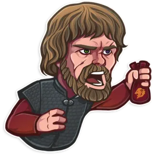 💰 Tyrion Lannister Game of Thrones Tyrion Lannister, Gra o Tron, HBO, fantasy, postać, zły telegram sticker