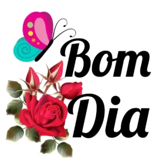 😊 Bom Dia Guten Morgen, Schmetterling, Rosen, Grüße, Blumen, Positiv whatsapp sticker