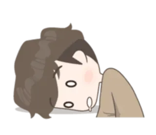 🤤 adormilado, cansado, agotado, dibujo animado, personaje, somnoliento telegram sticker