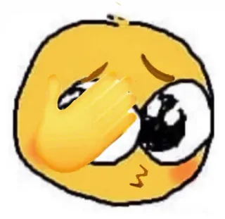 😔 Emoji, Kartun, Facepalm, Ekspresi, Stiker, Reaksi whatsapp sticker