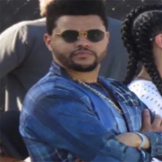 😐 The Weeknd singer, musician, sunglasses, celebrity, man telegram sticker