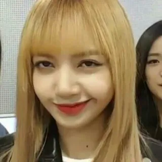 😏 Lisa K-pop, Idol, Cantor, Celebridade, Cabelo loiro whatsapp sticker