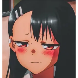 😥 Nagatoro Don't Toy with Me, Miss Nagatoro Anime, Nagatoro, Meme, Cartoon, Expressie, Meisje, Leuk telegram sticker