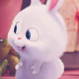 🍧 Snowball The Secret Life of Pets lapin, lapinou, mignon, animal, dessin animé, animal de compagnie whatsapp sticker