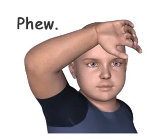 😓 Loser loser, gesture, head, child whatsapp sticker