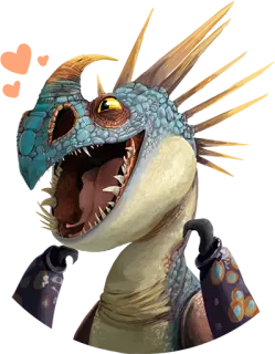 🥰 dragón, dibujos animados, animal, monstruo, lagarto telegram sticker