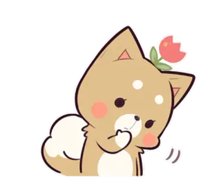 🤔 собака, средний палец, оскорбительный, стикер, мультфильм, животное telegram sticker