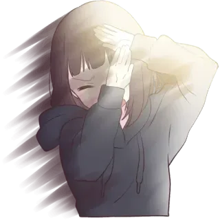 😣 anime, girl, dab, cartoon, cute telegram sticker