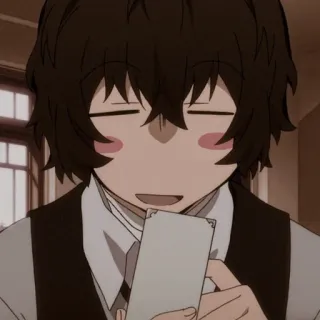 📺 Dazai Osamu Bungou Stray Dogs Anime, Dessin animé, Dazai Osamu, Bungou Stray Dogs, Personnage, Fanart telegram sticker
