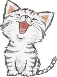 🤣 кот, котенок, милый, счастливый, животное, питомец, кошачий telegram sticker