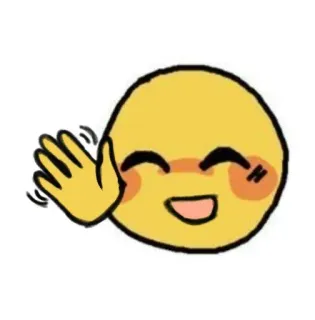 💋 이모지, 손 흔드는, 친근한, 인사, 귀여운, 일러스트 telegram sticker