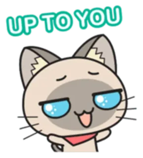 🤷 UP TO YOU cat, cartoon, cute, expression, up to you, sticker whatsapp sticker