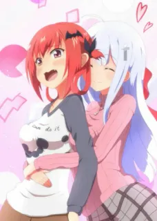 ❤ can do it Anime, Carino, Ragazze, Cartoni animati telegram sticker