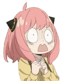 😱 Anya Forger Spy × Family anya forger, spy x family, anime, manga, dễ thương, fan art, hình minh họa telegram sticker