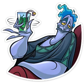 🐛 Hades Hercules disney, villain, underworld, drinks, snake whatsapp sticker