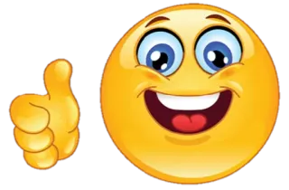 👍 emoji, jempol, positif, persetujuan, suka, smiley telegram sticker