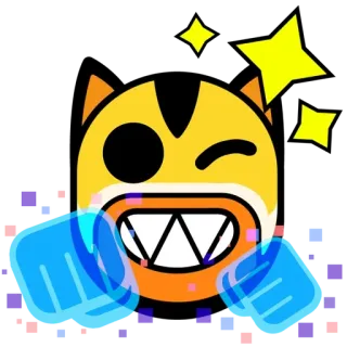 ✨ 贴纸, 表情符号, 角色, 生气, 游戏, 脸, 黄色 telegram sticker