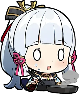 😳 Ayaka Genshin Impact อนิเมะ, เก็นชิน อิมแพ็ค, อายากะ, น่ารัก, สติกเกอร์ telegram sticker