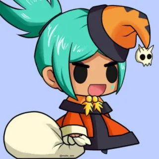 🏆 Squigly Skullgirls 애니메이션, 만화, 비디오 게임, 캐릭터, 소녀, Squigly, Skullgirls telegram sticker