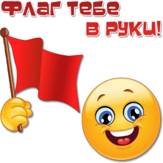 🏳️ Флаг тебе в руки! flag, emoji, russian, expression telegram sticker
