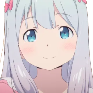 👩 Izumi Sagiri Eromanga Sensei 动漫, 女孩, 可爱, 漫画, 微笑 telegram sticker