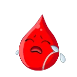 😭 krew, smutny, płacz, łza, kropla, czerwony telegram sticker