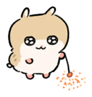 🐹 สัตว์, คาวาอิ, น่ารัก, แฮมสเตอร์ whatsapp sticker