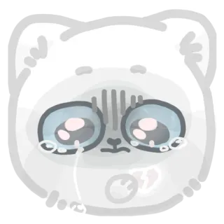 💔 кот, грустный, плачущий, слезы, мультфильм, стикер whatsapp sticker