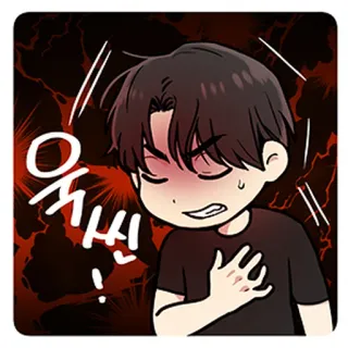 😡 읏ㅆ! cartoon, angry, frustrated, upset, exclamation telegram sticker