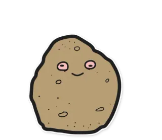 🌱 potato, cartoon, food, cute, funny, sticker telegram sticker
