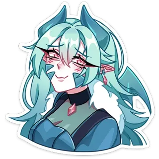 ☺ アニメ, 女の子, 悪魔, キャラクター, かわいい, ステッカー, ファンタジー telegram sticker