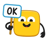 ✅ OK ок, согласен, согласие, эмодзи, милый, стикер telegram sticker