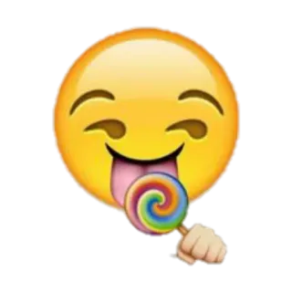 😛 emoji, smiley, lollipop, candy, sweet, colorful, happy whatsapp sticker