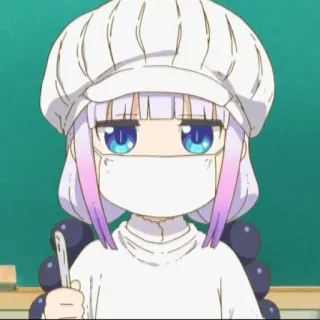 🍥 Kanna Kamui Miss Kobayashi's Dragon Maid Kanna, Anime, Drache, Kawaii, Süß, Miss Kobayashis Dragon Maid telegram sticker