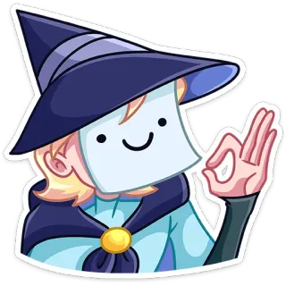 👌 Zauberer, Magie, Cartoon, Okay, Sticker telegram sticker