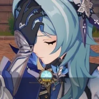 🏮 Eula Genshin Impact Зола animé, Eula, Genshin Impact, jeu vidéo, fille whatsapp sticker