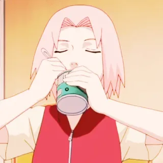 🌸 Sakura Naruto sakura, haruno, naruto, anime, süß, mädchen, essen telegram sticker