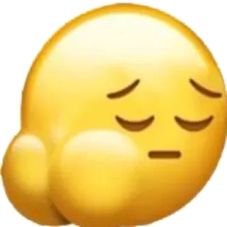 😔 Emoji, Triste, Molesto, Amarillo, Cara, Emoción whatsapp sticker