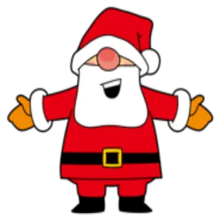 🤗 Santa Claus サンタクロース, クリスマス, 祝日, 漫画, お祝い, 冬 telegram sticker