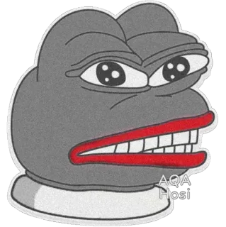 😁 Pepe the Frog AQA
Hosi Pepe de kikker, Meme, Internet cultuur, Kikker, Cartoon telegram sticker
