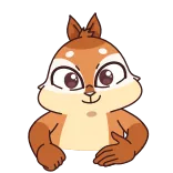 👋 squirrel, animal, cute, cartoon telegram sticker
