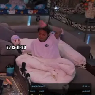 👻 YB null YB IS TIRED whatsapp sticker