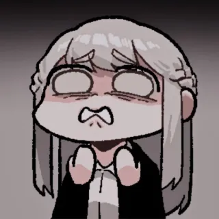 🕯 anime, cartoon, expression, distress, worried, chibi telegram sticker