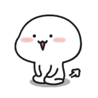 🤫 carino, cartone animato, semplice, blob, emoji telegram sticker