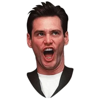😲 Jim Carrey acteur, comédien, expression du visage, drôle, homme telegram sticker