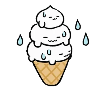 Soft Cream • @xxyuji whatsapp stickers