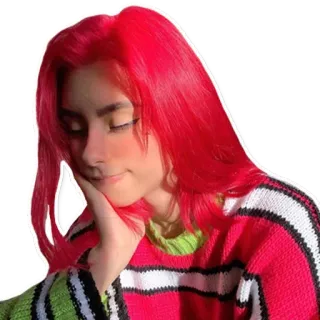😌 portrait, girl, red hair, teen, sweater, woman telegram sticker